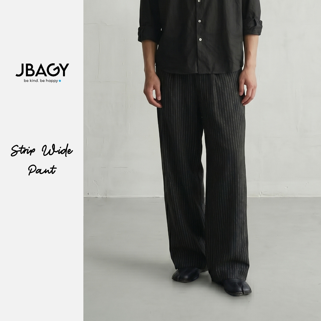 Quần tây nam kẻ sọc nam ống rộng JBAGY cạp chun JD0104