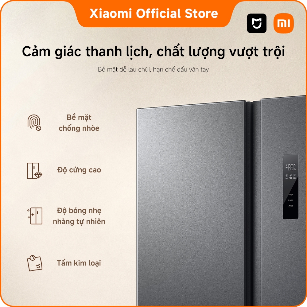 [MỚI RA MẮT] Tủ lạnh Xiaomi 2 cánh Side by Side Xiaomi Mijia Refrigerator 635L | Dung tích lớn | Bảo hành 2 năm | BigBuy360 - bigbuy360.vn