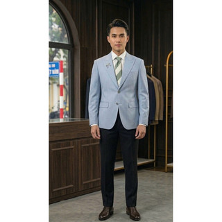 Vest Nam Xanh Dương 2&6 Khuy Trẻ Trung, Năng Động Cá Tính, Hàng Sẵn Đủ Size Đến 80kg- Thuytailor