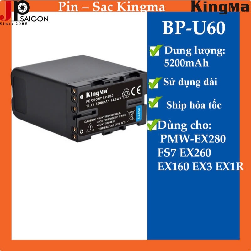 PIN MÁY ẢNH KINGMA FOR SO-NY BP-U60