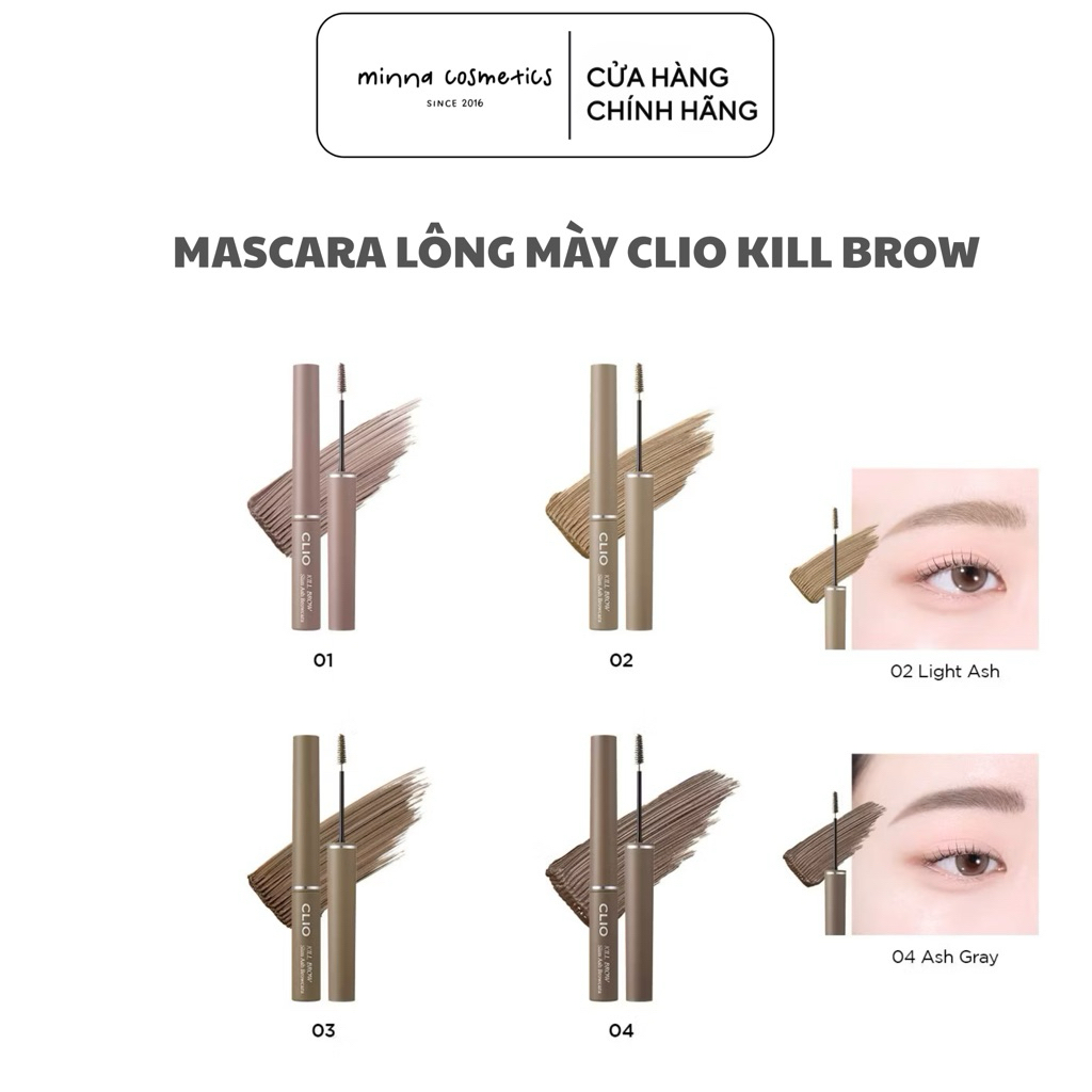 [Clio] Mascara Lông Mày Clio Kill Brow Color Brow Lacquer