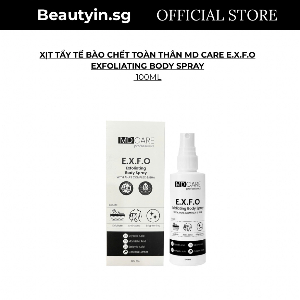 (Hàng cty) MD Care E.X.F.O Exfoliating Body Spray 100ml