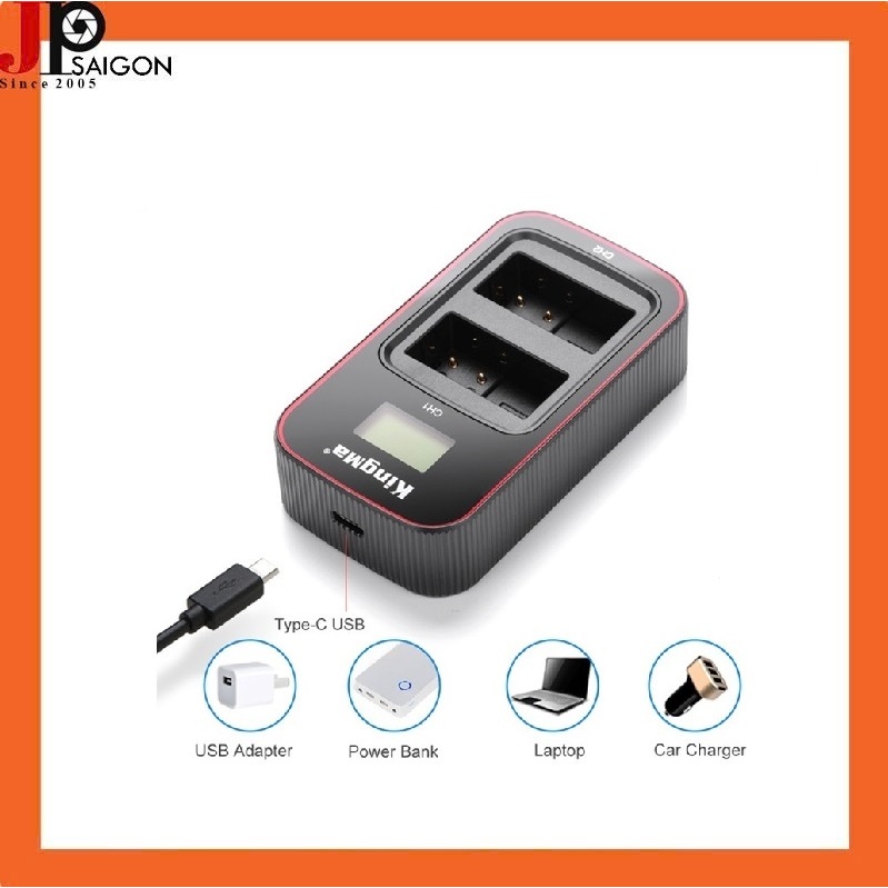 SẠC ĐÔI KINGMA VER 3 THAY THẾ CHO PIN MÁY ẢNH DMW-BLC12