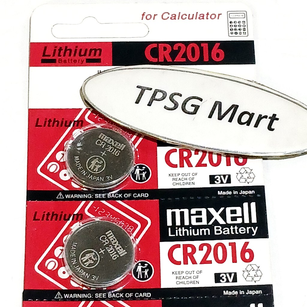 Pin 3V - CR2016, 2016, DL2016, 5000LC, E-CR2016, BR2016 / Pin Maxell Lithium / Giá bán 2 Viên