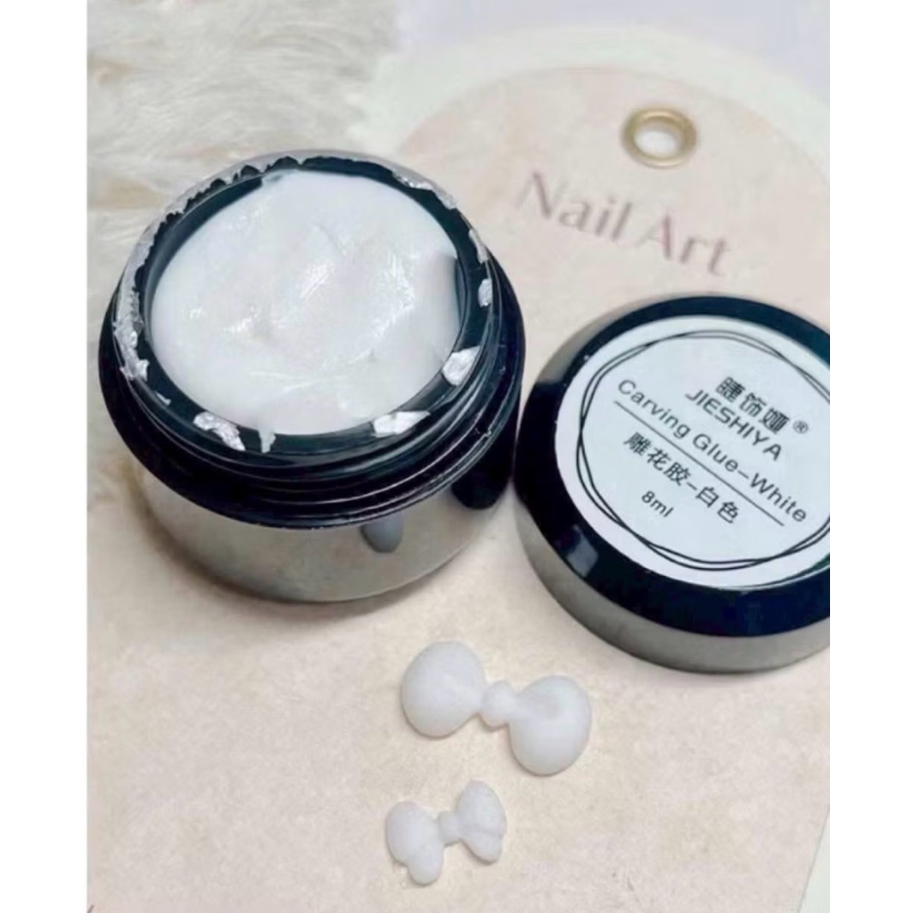 Gel nặn trắng Jieshiya, Huaxi chất dẻo mịn không dính tay, Gel nặn hoa nổi  - Gel khô nặn hoa nổi tạ