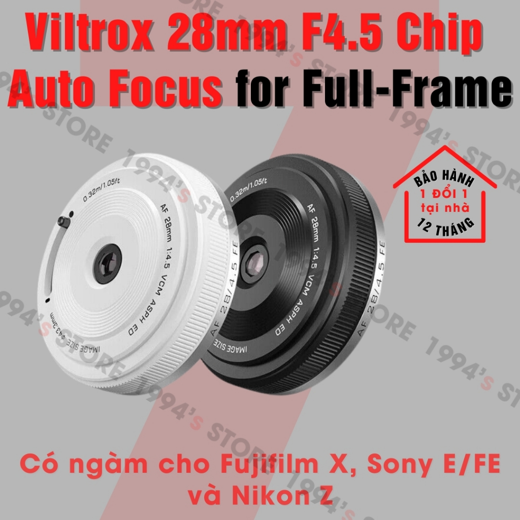 Ống Kính Viltrox 28mm F4.5 Chip AF dành cho Full-Frame Sony E/FE, Nikon Z, Fujifilm X/FX - Lens Panc
