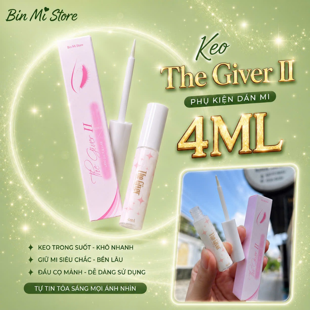 Keo Dán Mi The Giver 4ml, Độ Bám Cao, Giữ Mi Siêu Chặt - BIN Mi Store