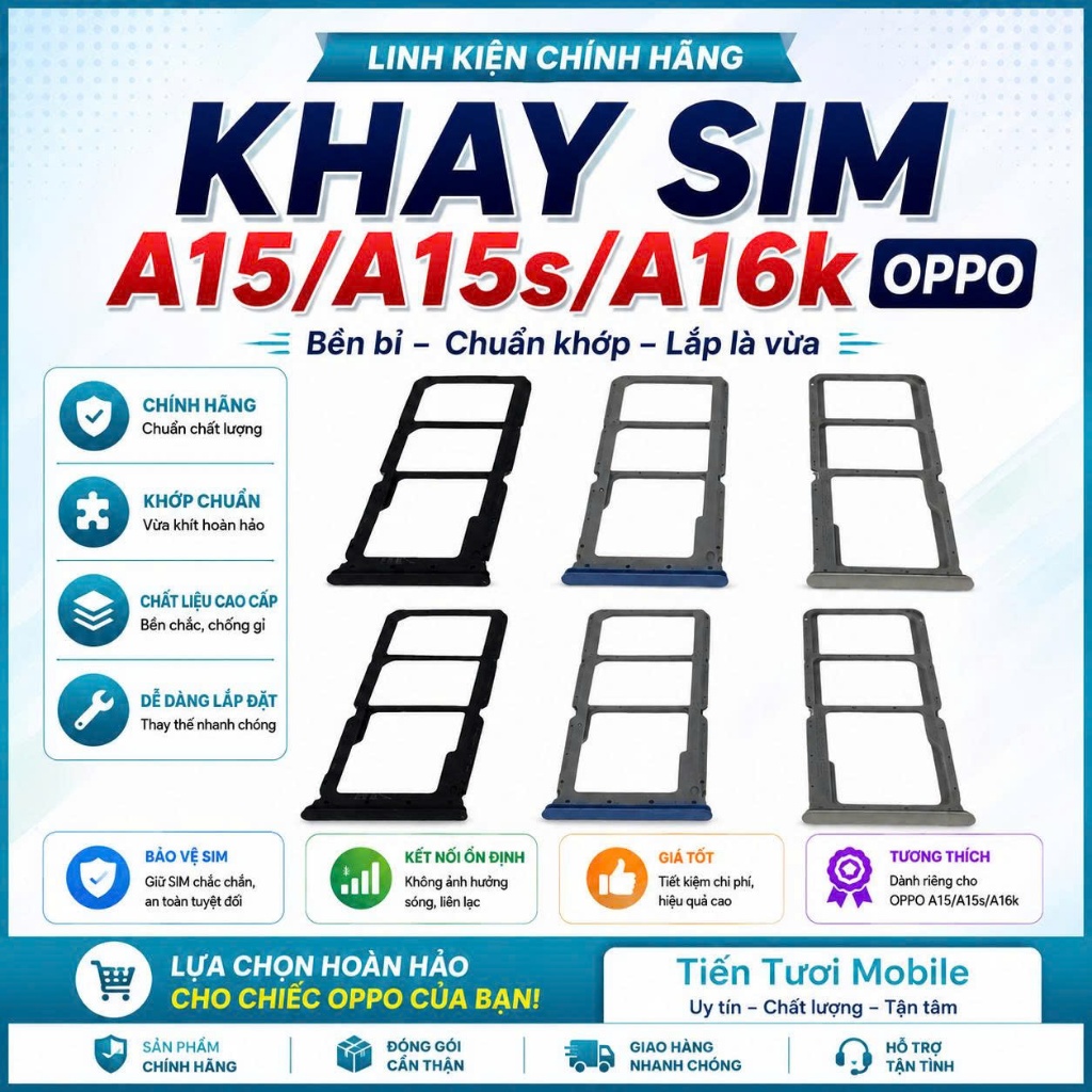 Khay sim oppo A15/A15s/A16k