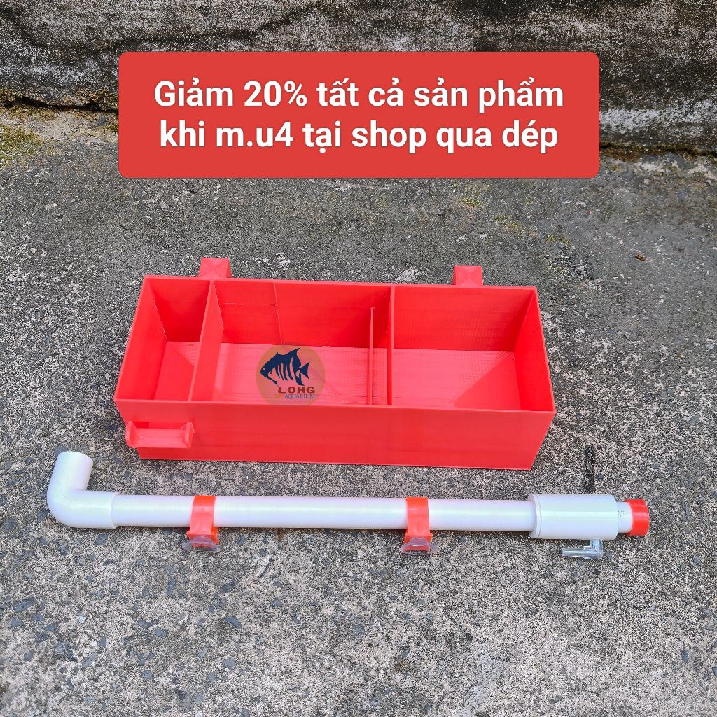 Lọc tràn , treo hồ kính , chạy bơm airlift