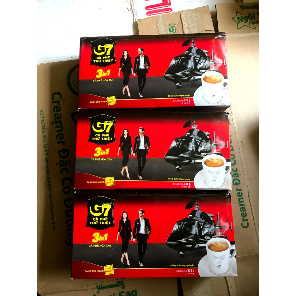 Combo 2 Hộp Cà Phê Hòa Tan G7 3in1 Trung Nguyên (Hộp 21 Gói x 16g) - Cafe Sữa Đậm Đà Chính Hãng