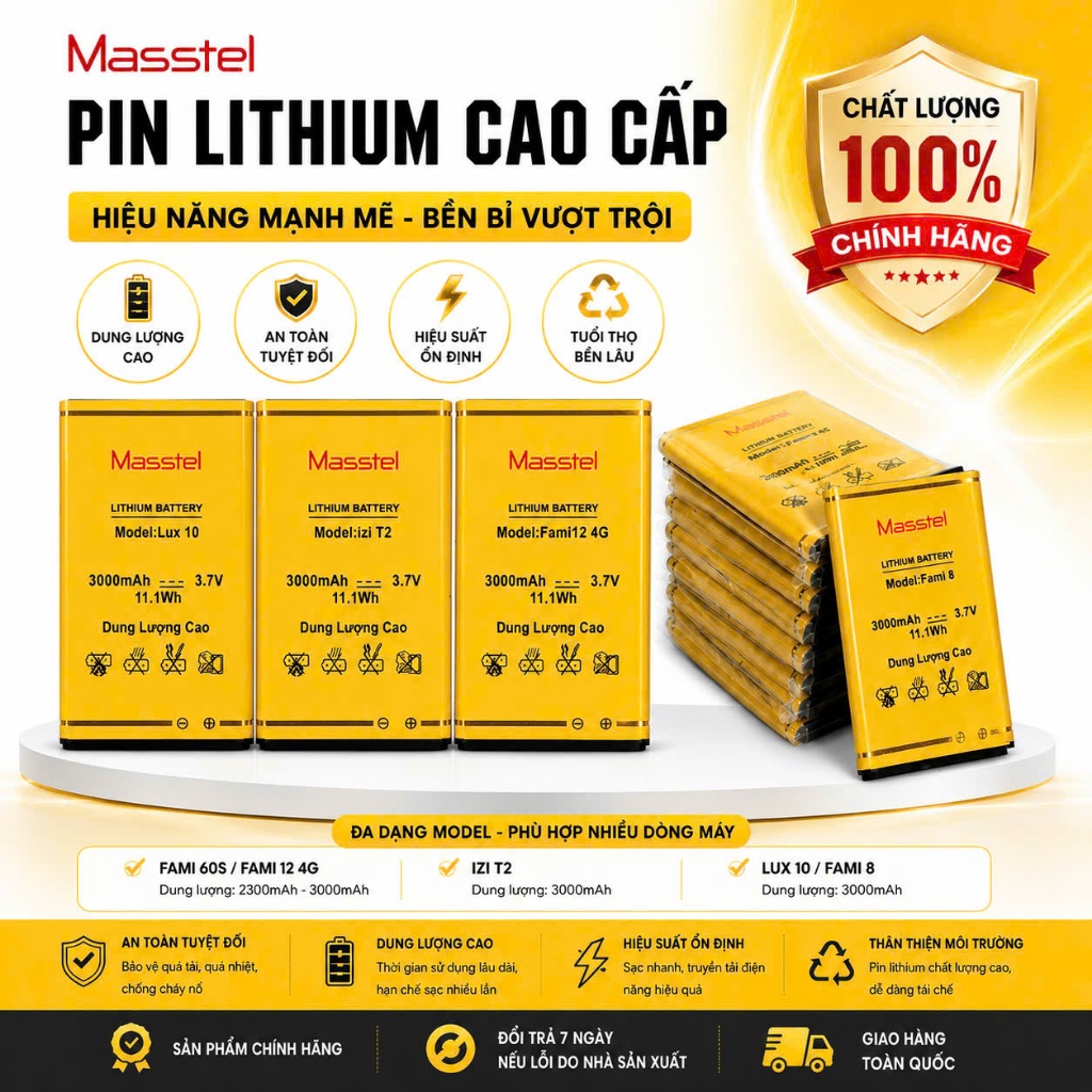 Tổng Hợp Pin Điện Thoại Masstell FAMI 60S -LUX 10 -IZI T2 -FAMI 8 - FAMI 12 - IZI T5- IZI T6 - IZI 3