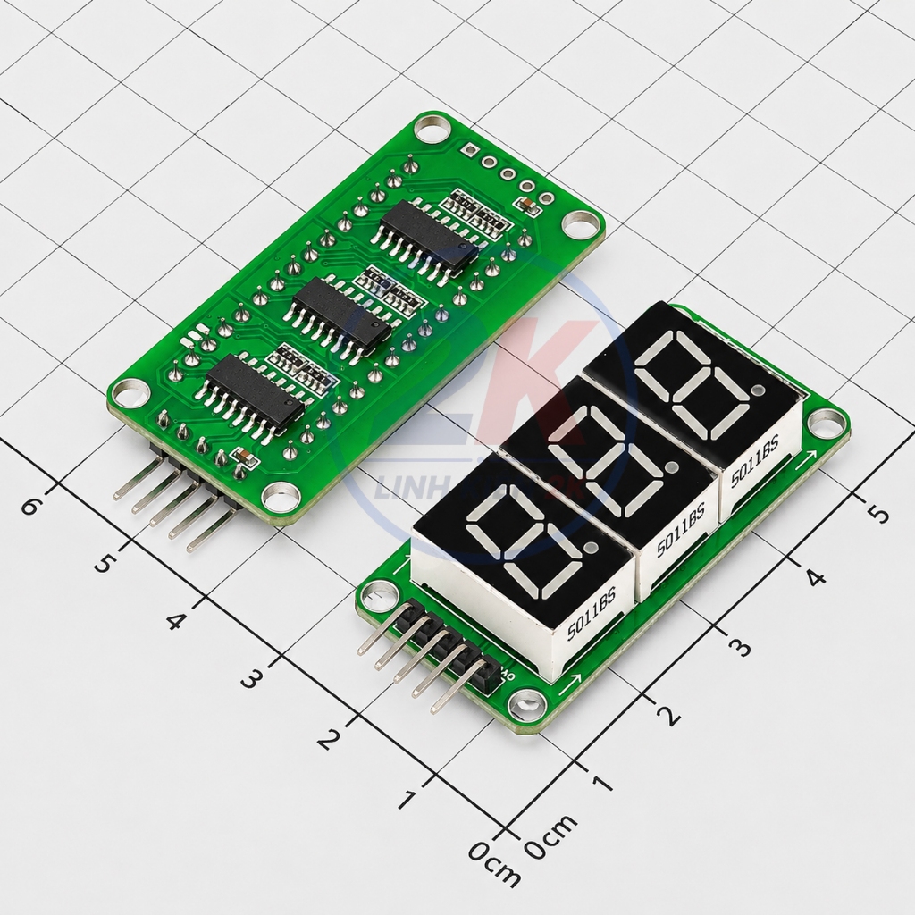 Mạch LED 7 Đoạn 3 Số 0.5inch 74HC595