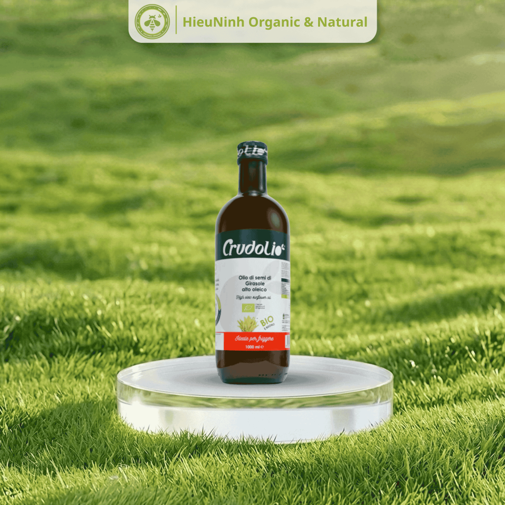 Dầu hướng dương hữu cơ Crudolio 1L