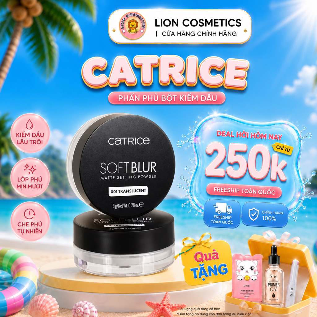 [CATRICE] Phấn Phủ Mỏng Nhẹ Kiềm Dầu Catrice Soft Blur Matte Setting Powder 8g