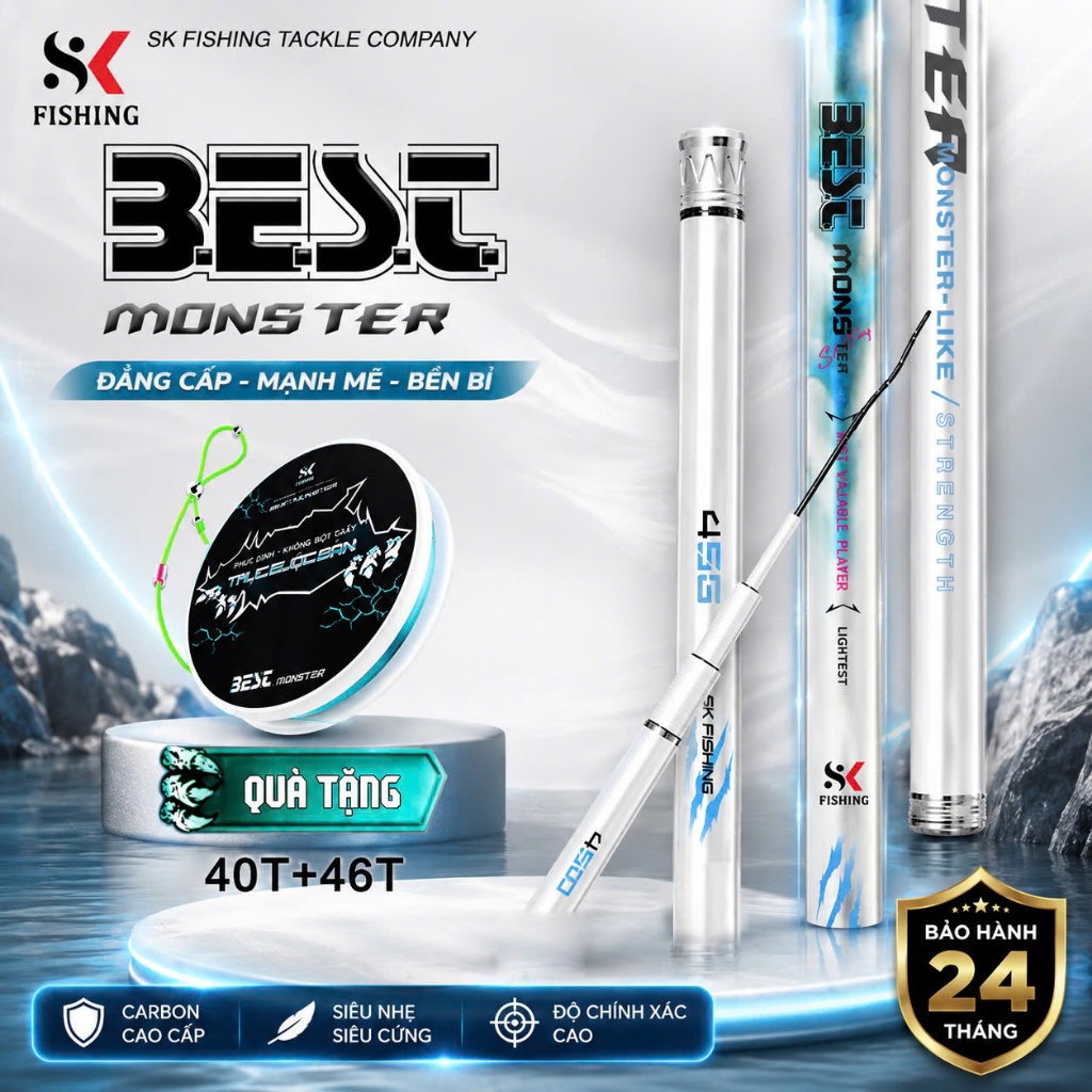 Cần Câu Đài SK FISHING BEST Monster 3H chuyên Rô, Diếc, Chép