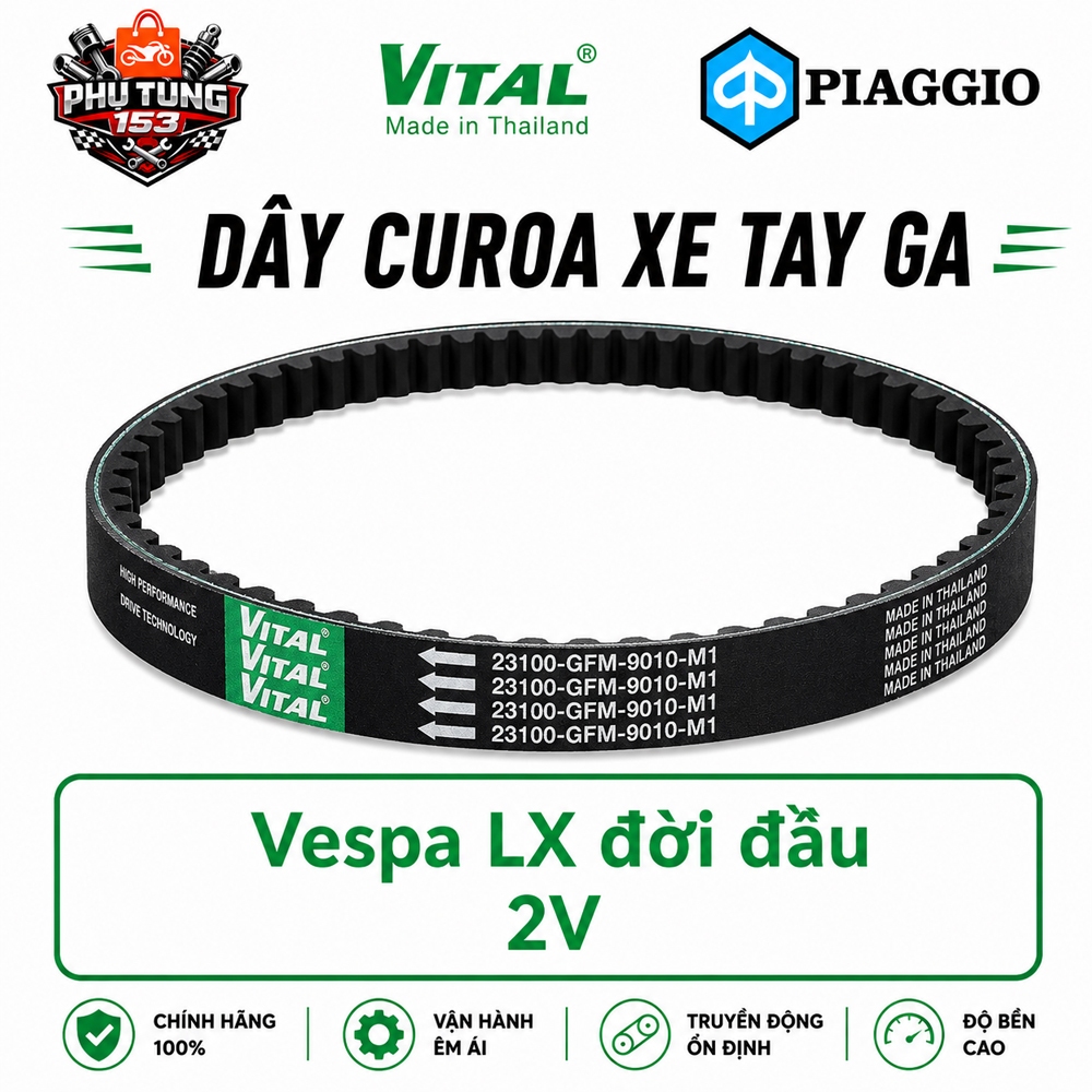 Dây Curoa Vespa LX S Liberty Fly 2V Vital Piaggio