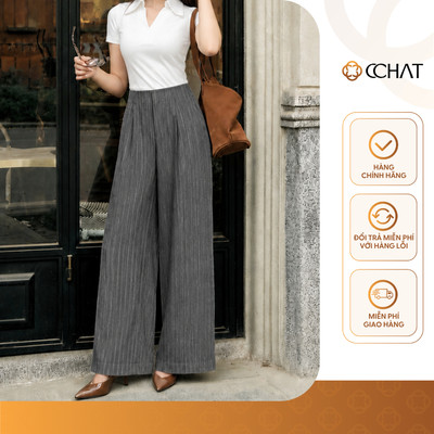Quần Ống Rộng 𝐂𝐂𝐇𝐀𝐓 Dáng Suông Cạp Liền Maris Chất Liệu Tuytsi Cao Cấp 16QDS2029ST
