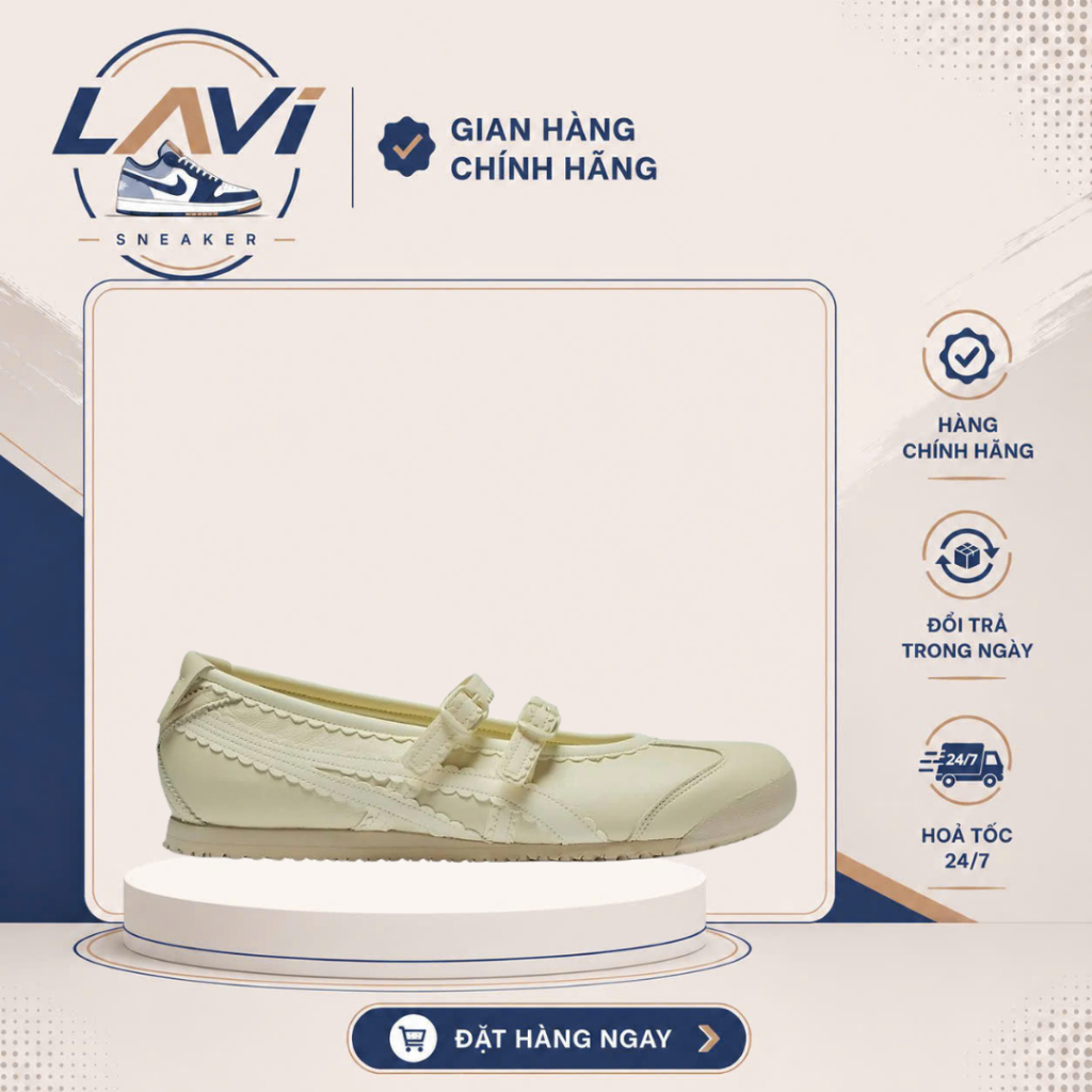 Giày Onitsuka Tiger Mexico 66 Ballet TGRS Cream cao cấp, Onitsuka Tiger best full box