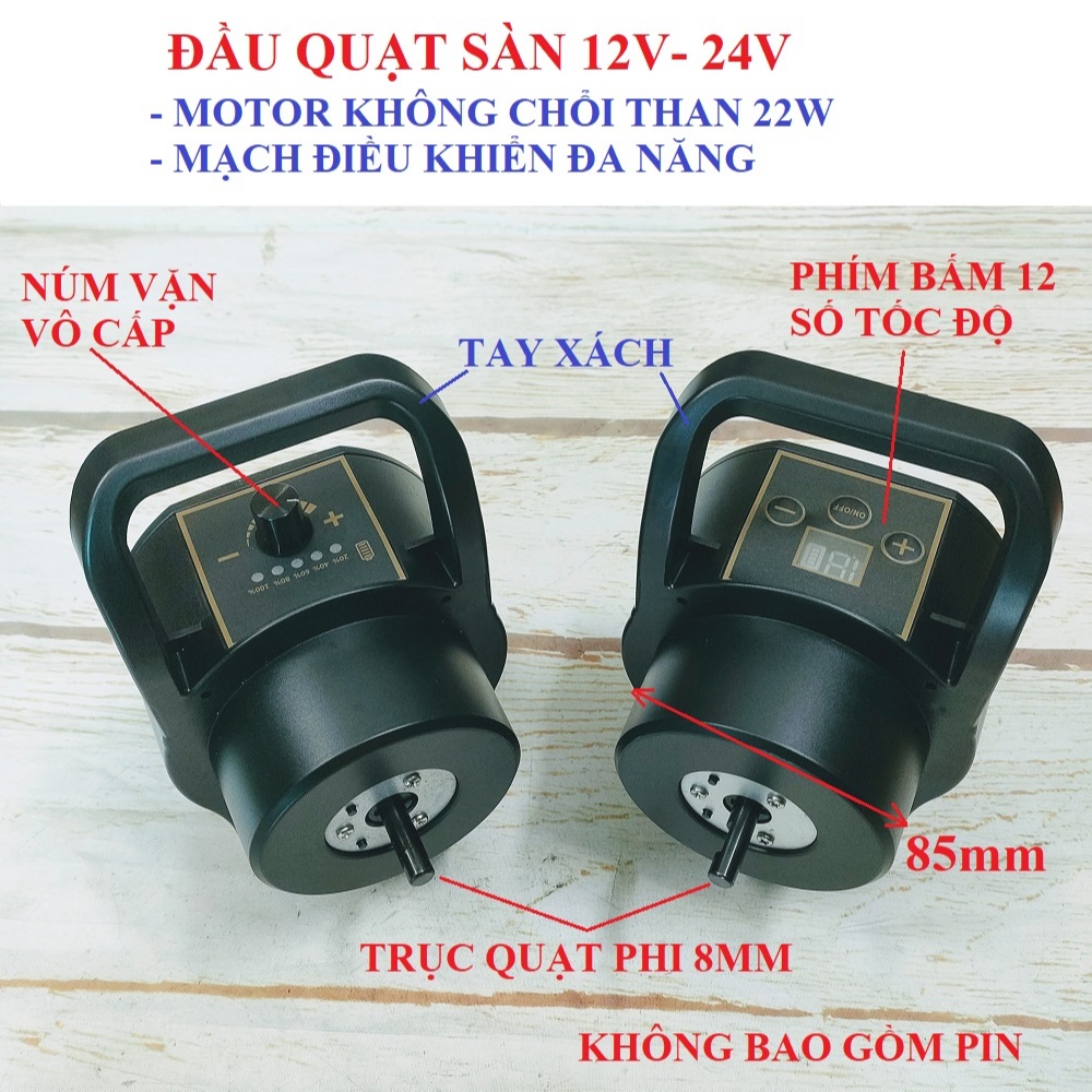 SV Đầu quạt 12V- 24V motor không chổi than BLDC, quạt năng lượng mặt trời