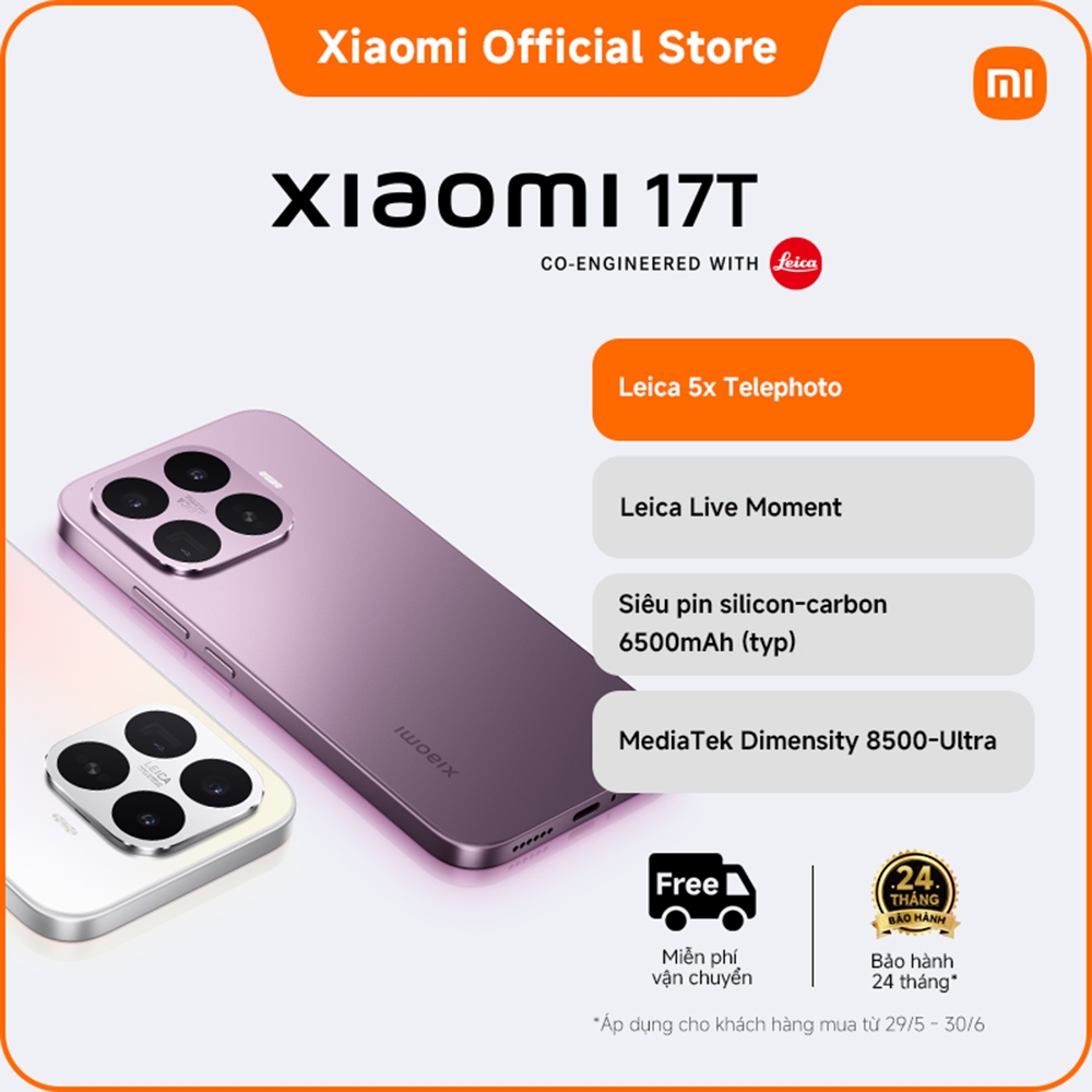 Điện thoại Xiaomi 17T|Thấu kính quang học Leica Summilux|Siêu pin silicon-carbon 6500mAh|MediaTek Dimensity 8500-Ultra | BigBuy360 - bigbuy360.vn