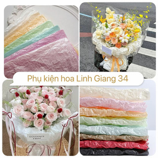 Set 20 tờ giấy nhăn trơn ngọc tráng gương dùng để gói hoa