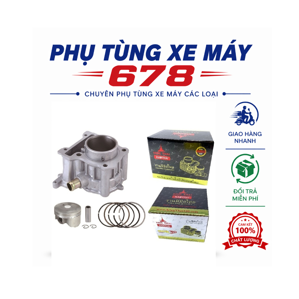 Bộ Nòng Xi-Lanh Xe Sirius, Jupiter 110cc King Thai