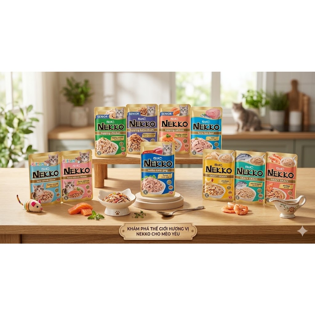 Pate NEKKO 70g cho mèo con, mèo lớn- Pate mèo Nekko Thái Lan đủ vị