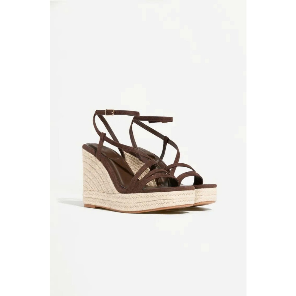 Sandal nữ đế xuồng LEFTIES màu brown