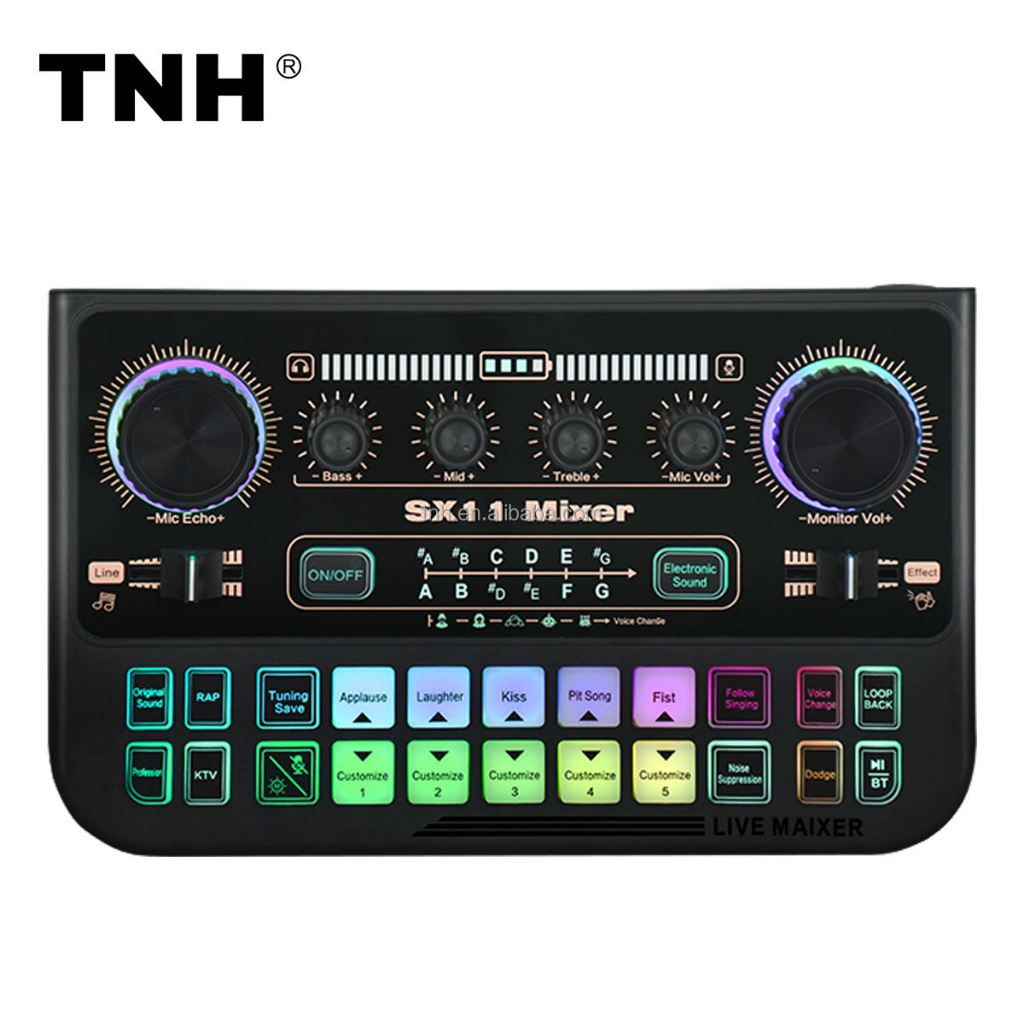 Sound Card SX11 Livestream, Thu Âm, Live Tiktok, Bigo. Âm Thanh Sống Động, Dễ Dàng Sử Dụng, Kết Nối 