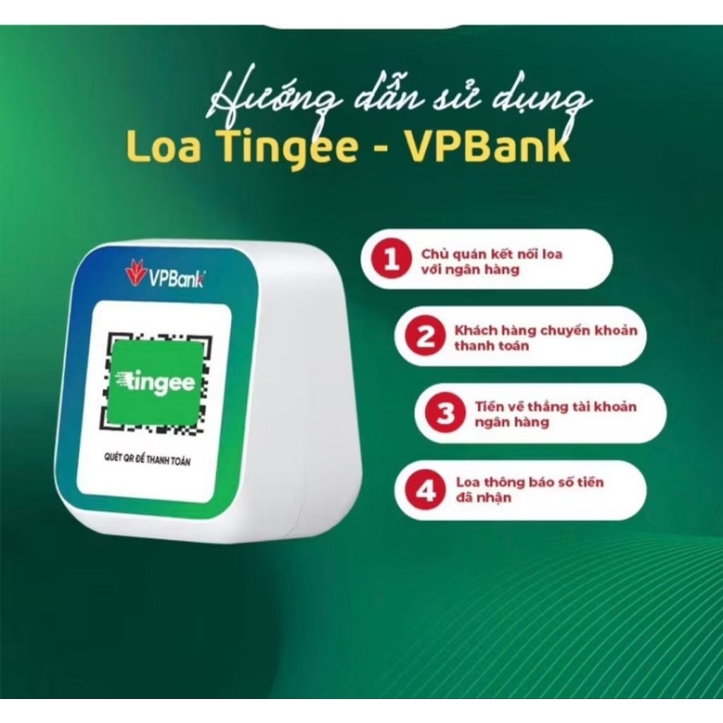LOA THÔNG BÁO CHUYỂN KHOẢN BẰNG MÃ QR NGÂN HÀNG VPBank dành cho  các bác chủ cửa hàng.quán cà phê ti