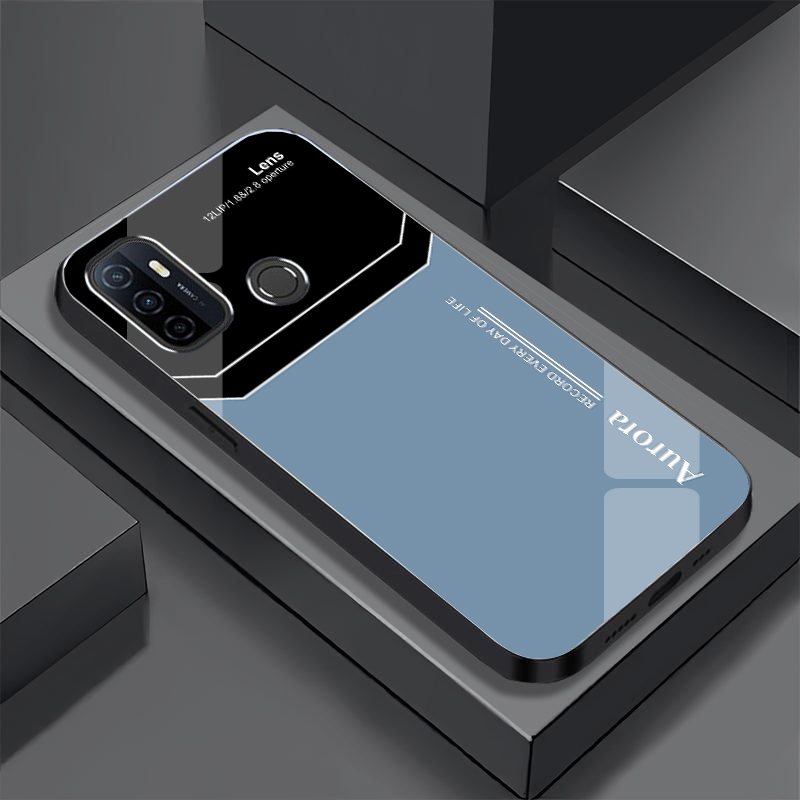 Ốp Lưng OPPO A53 Mặt Lưng Kính Cường Lực Sáng Bóng