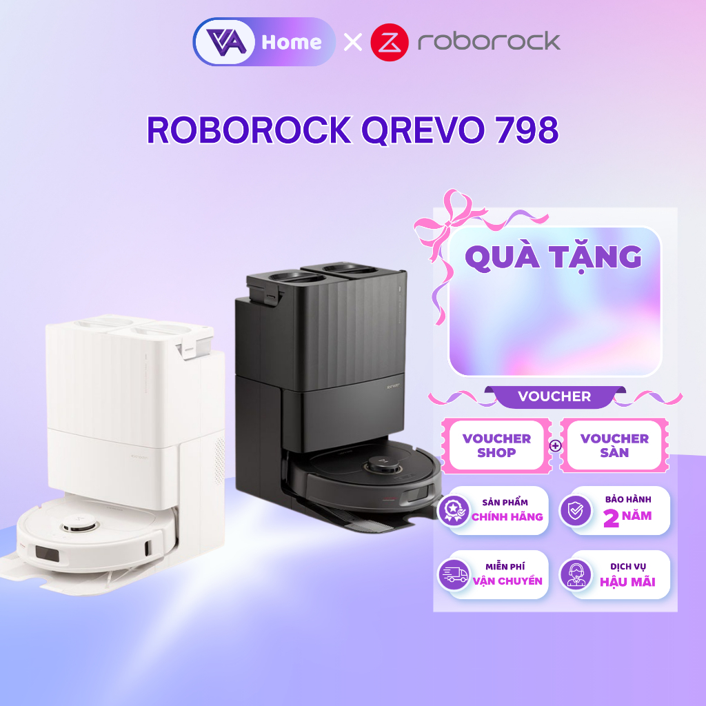 [ROBOROCK] Roborock QR 798 robot hút bụi lau nhà - Tự động đổ rác, giặt sấy giẻ - Bảo hành 24 tháng