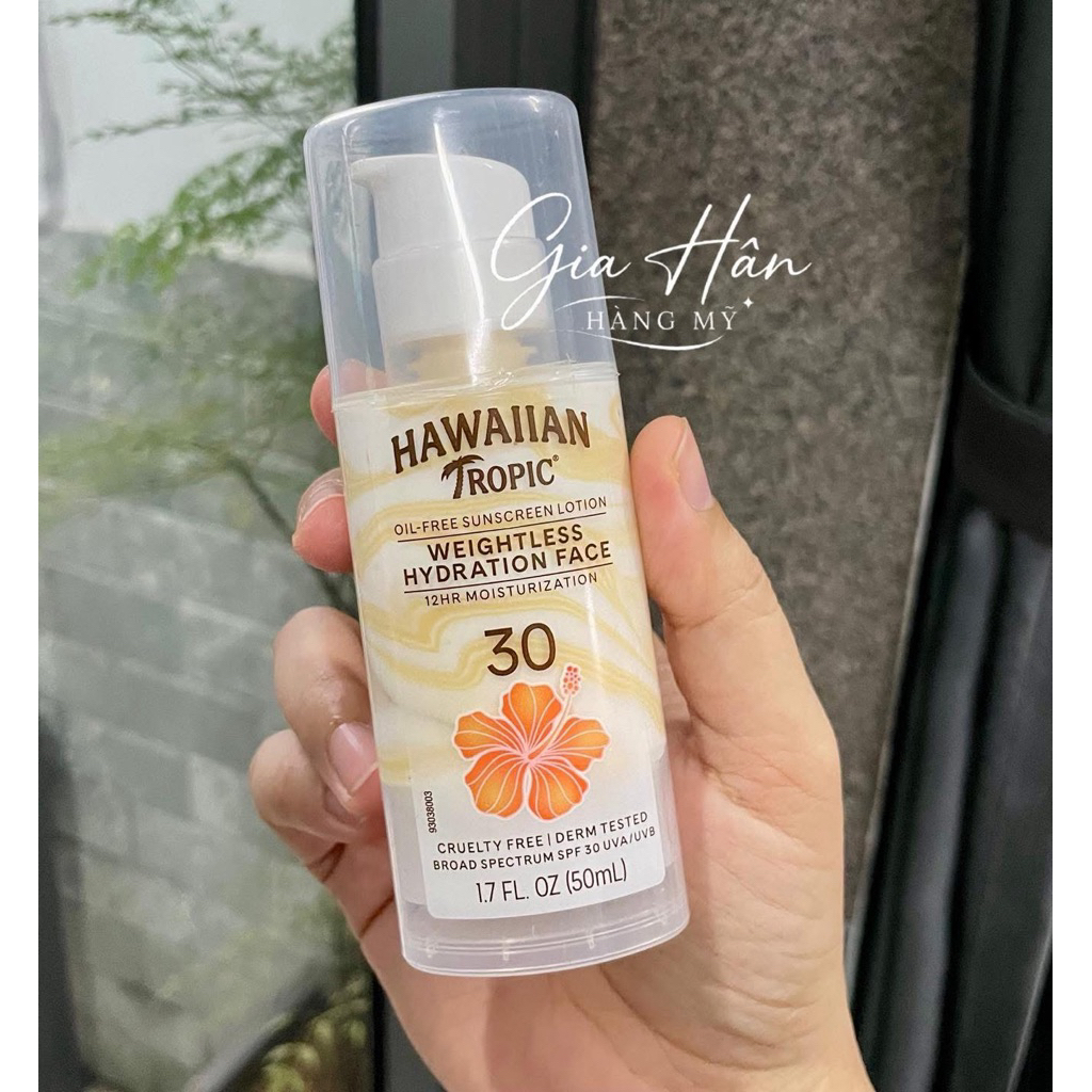 Kem chống nắng Hawaiian Tropic Weightless Hydration Face SPF 30