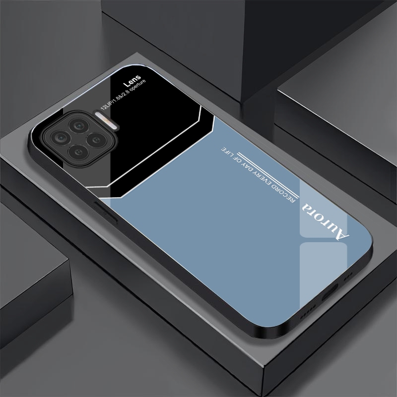 Ốp Lưng OPPO A73, A93 Mặt Lưng Kính Cường Lực Sáng Bóng