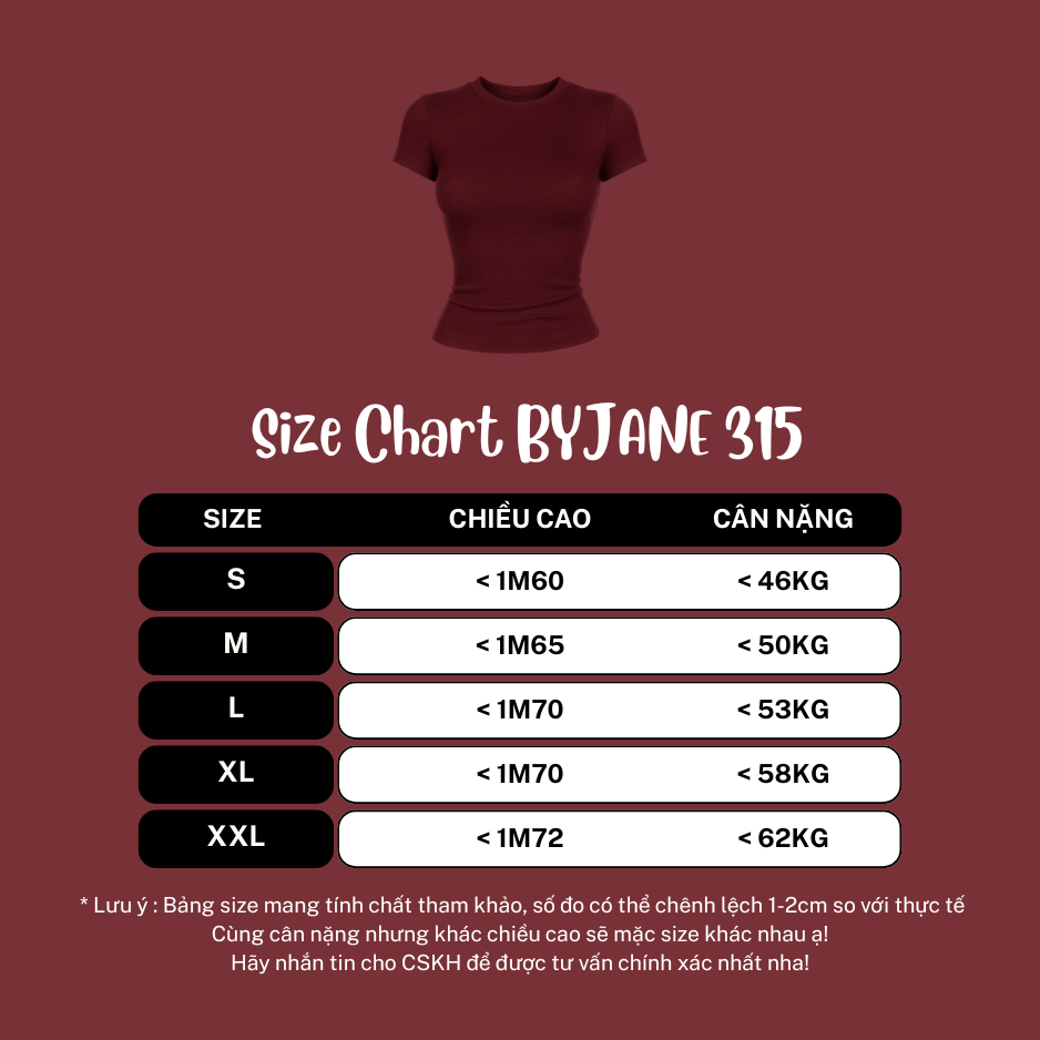 Áo Thun Nữ Thắt Eo Ôm Body BYJANE chất cotton trơn co dãn 4 chiều Women (Từ 39kg-65kg) BYJANE - 315 | BigBuy360 - bigbuy360.vn