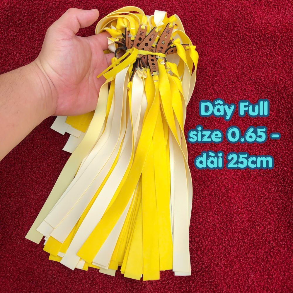 5-10 dây Full adam vàng 0.65mm dài 25cm , dây thun chơi full adam vàng hãng cao cấp loại 1 siêu chuẩ