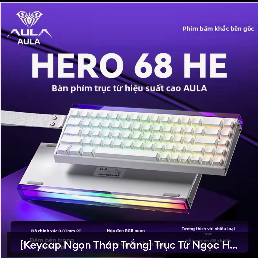 (new) Bàn Phím Cơ Gaming Aula Hero 68 HE-Bàn phím Rapid Trigger