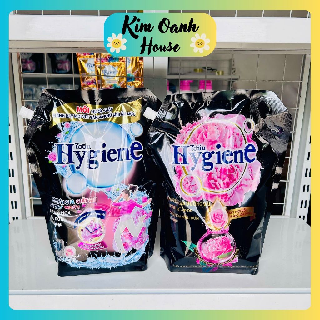 Combo Nước Giặt Hygiene 1,8L Và Nước Xả Vải Hygiene 2L/2,2L Sạch Sâu, Thơm Lâu, Khử Mùi