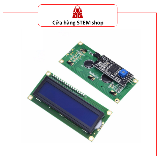 Màn Hình LCD 1602 Xanh Dương Kèm Module I2C Hàn Sẵn - Module Hiển Thị 16x2 Chữ Trắng Cho Arduino ESP