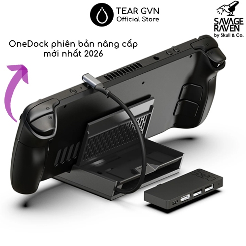 OneDock xuất hình HDMI 4K Resolution Skull & Co cho ROG Xbox Ally / Steam Deck / MSI Claw