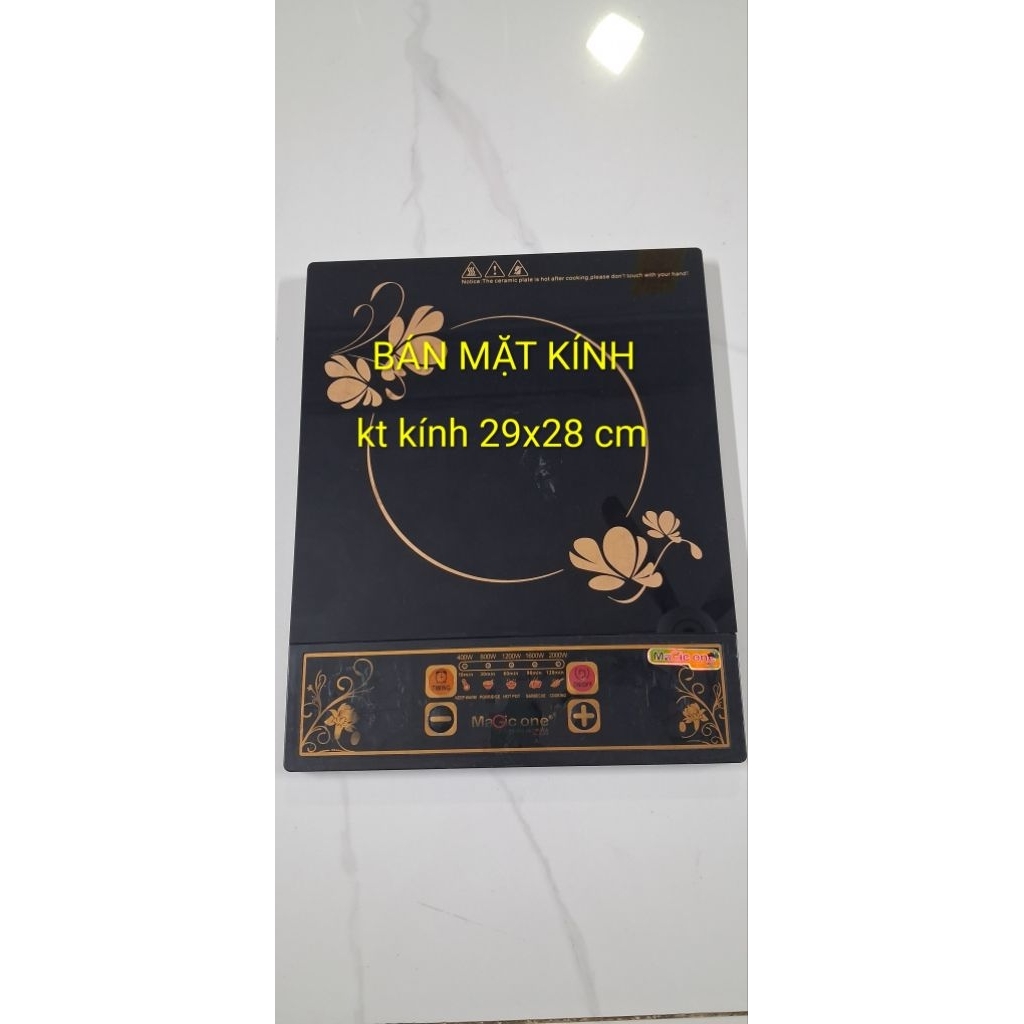 Mặt kính bếp từ Magic one kt kính 29x28 cm