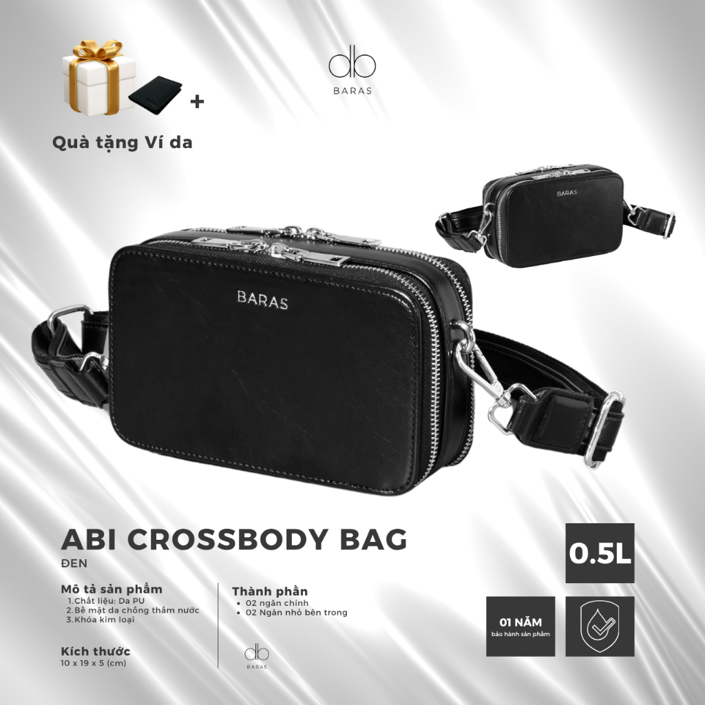 Túi đeo chéo da nam nữ - Abi Mini Bag - BARAS VIETNAM - Túi đeo chéo thời trang