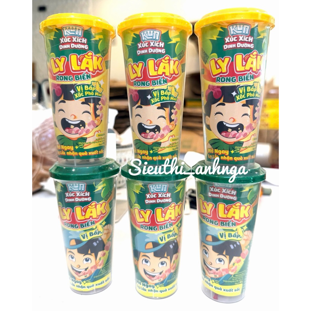 Combo 5-10 Hộp Xúc xích dinh dưỡng rong biển Kun ly lắk ( Kun )