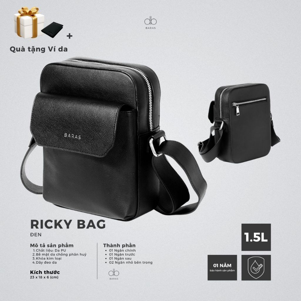 Túi đeo chéo da nam - Lucanor Bag - BARAS VIETNAM - Túi da nam