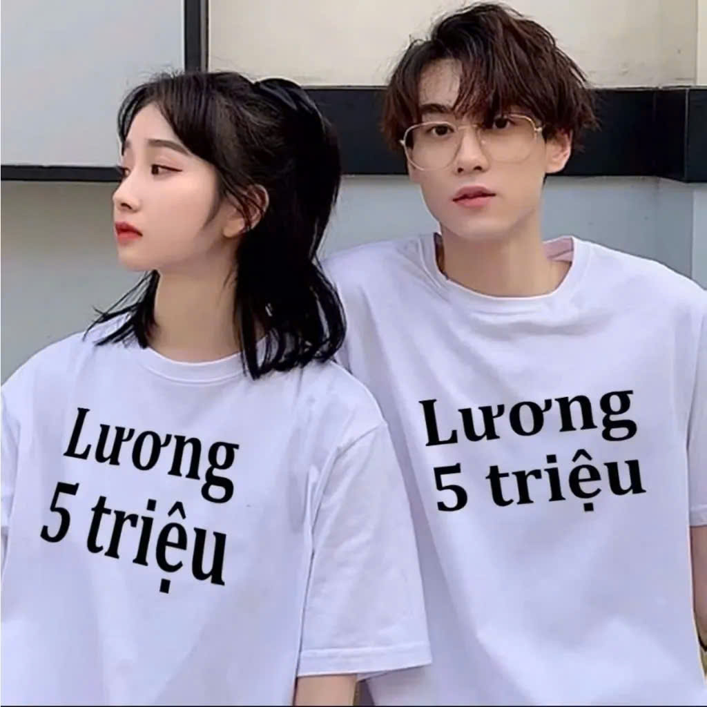 áo Lương 5 triệu , áo in chữ độc lạ hài hước gây cười - áo thun lương 5 triệu dành cho nam nữ giá rẻ