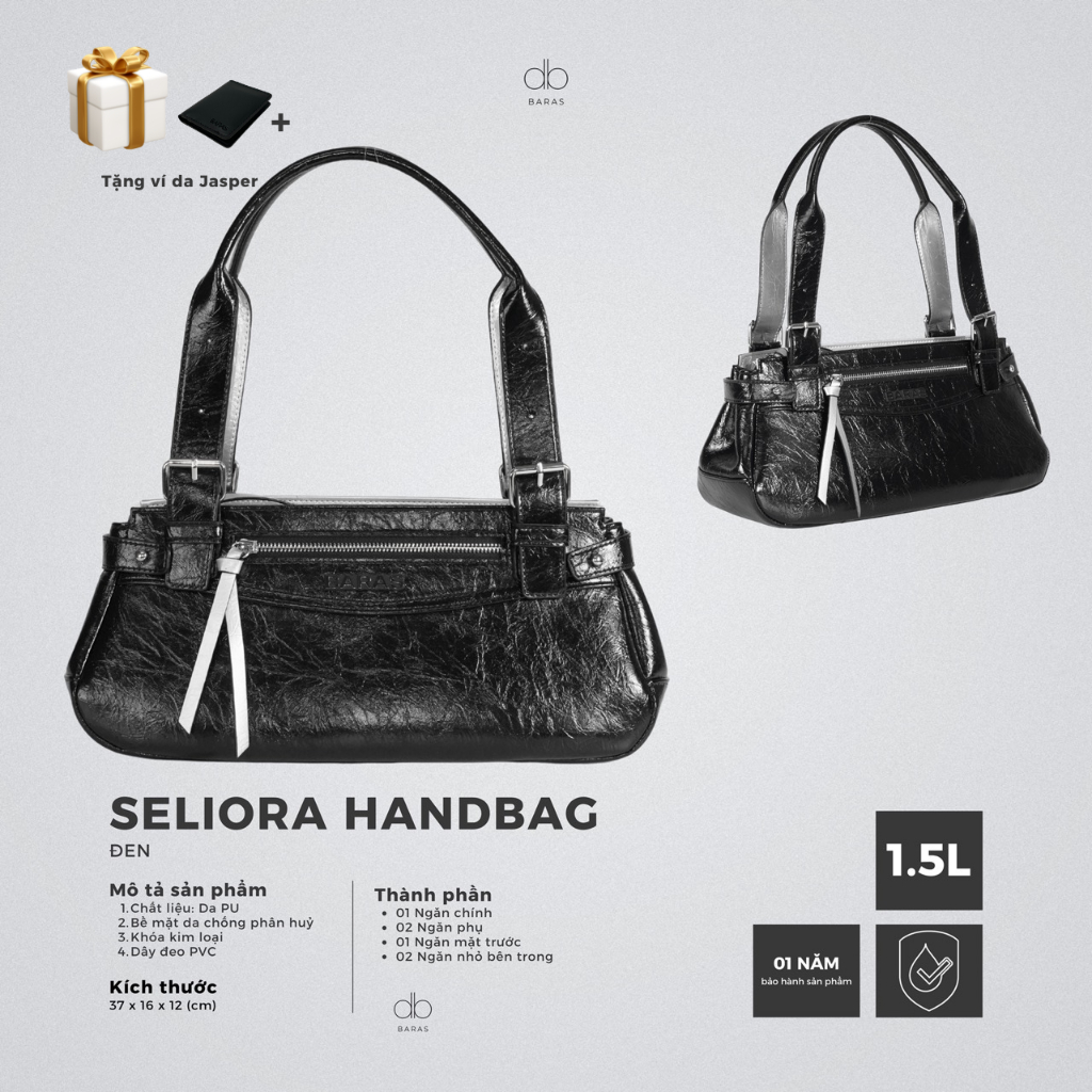 Túi xách da nữ Seliora Handbag thời trang - BARAS VIETNAM - Túi xách nữ đeo vai