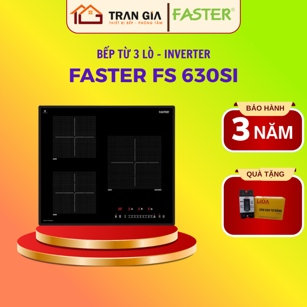 Bếp từ 3 Faster FS 630SI | Bếp từ 3 Canzy CZ 656HNT | Bếp điện 3 lò từ Smaragd SI3 9999