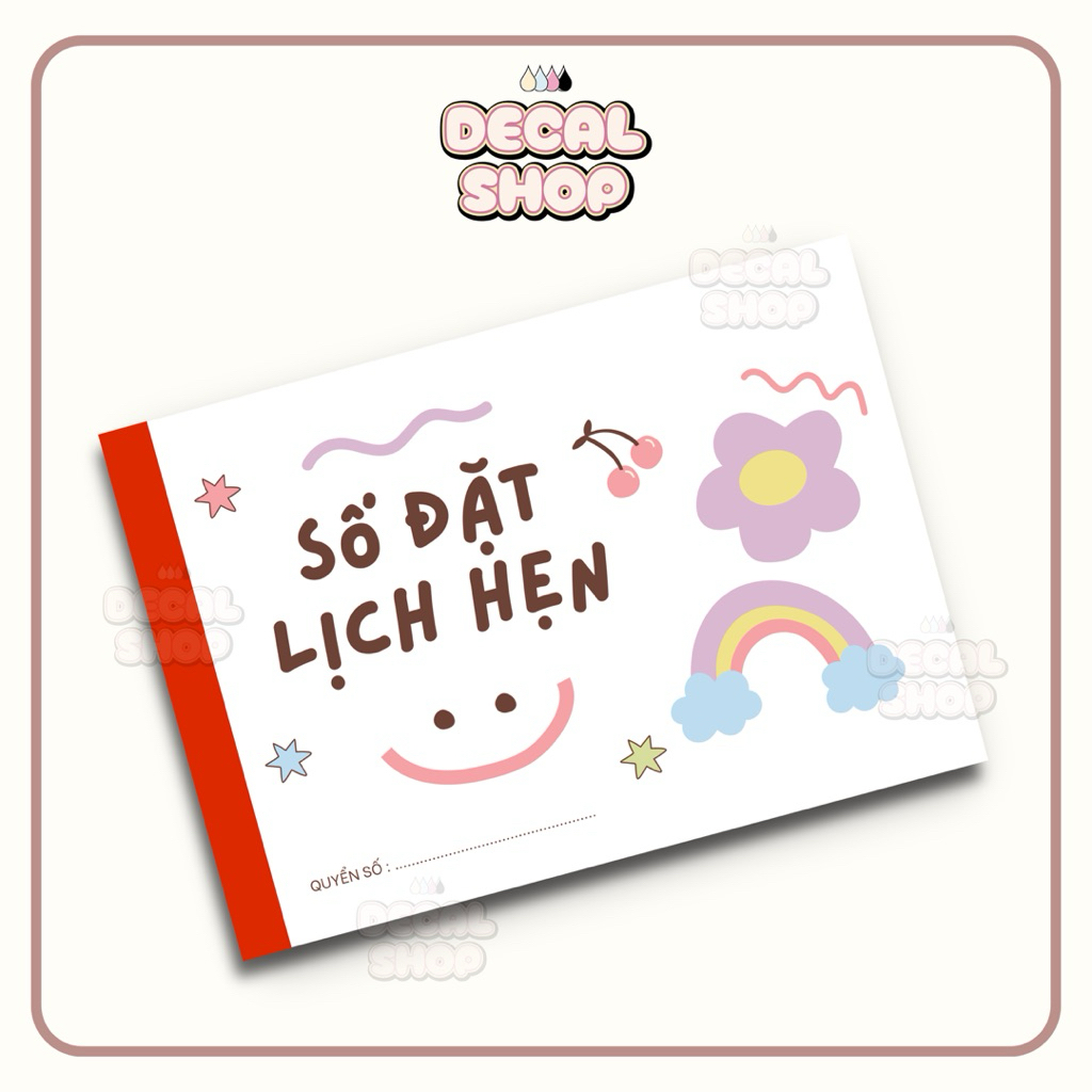Sổ Đặt Lịch Hẹn (sổ booking) - Cuốn 50 Tờ