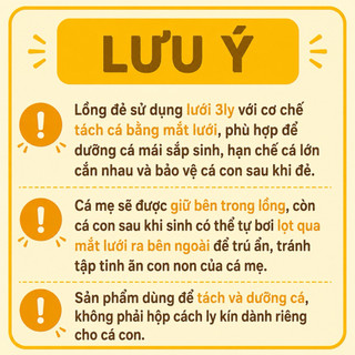 LỒNG LƯỚI TÁCH CÁ ĐẺ 2 KÍCH CỠ (LƯỚI 3LI)  - LỒNG ĐẺ LƯỚI CHO CÁ