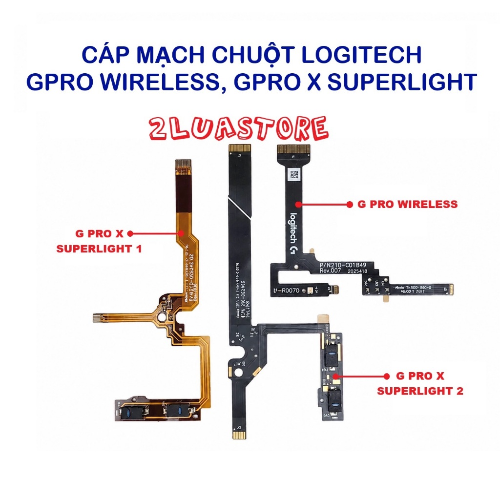 Cáp mạch Gpro X Superlight 2 Gpro Wireless Pinn chuột Gpro X Superlight GPW G703 G903 G502 Wireless 